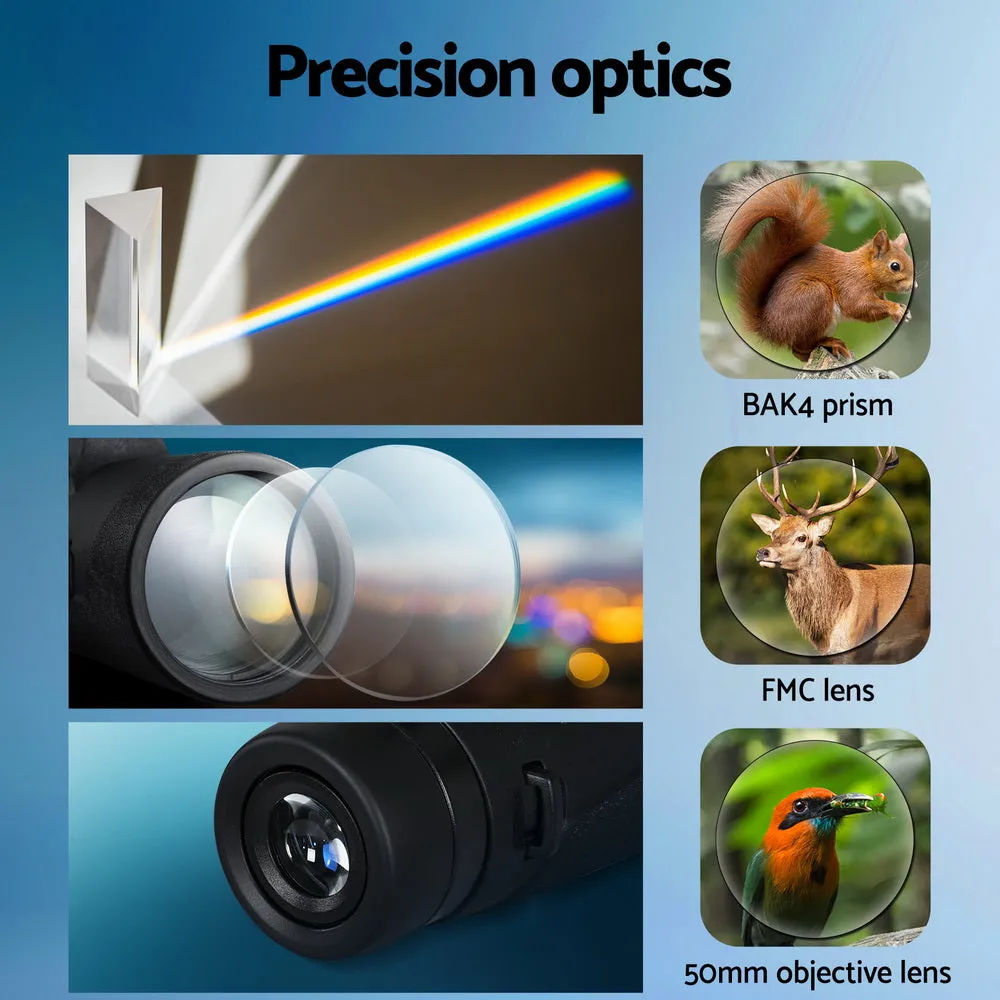 12x50mm HD Zoom Optical Monocular Telescope | Portable for Camping & Live Concerts