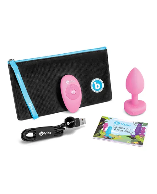 b-Vibe Vibrating Heart Plug - S/M - Pink
