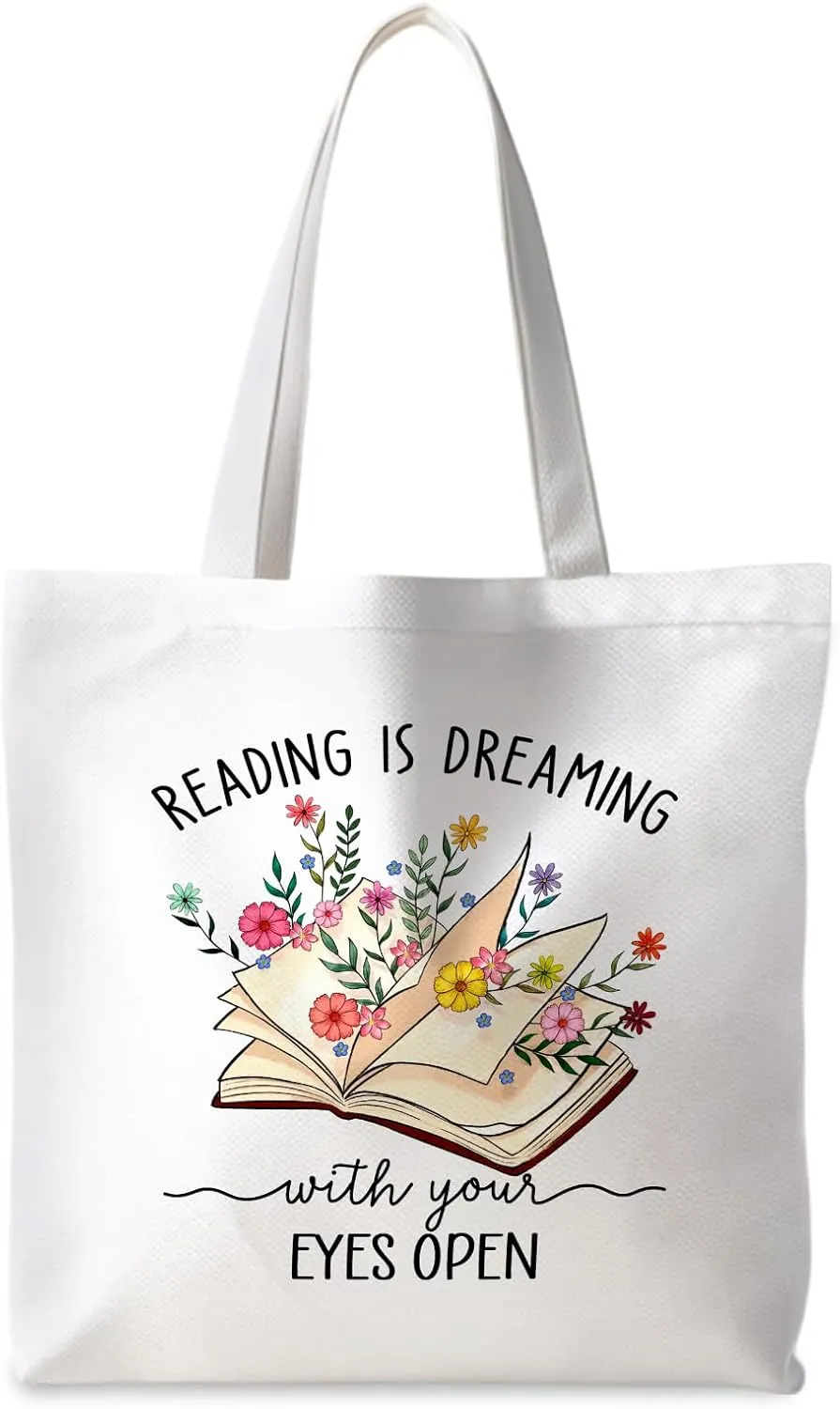 Book Tote Bag, Reading Gifts for Women, Gifts for Reading Lovers Women