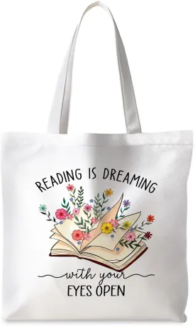 Book Tote Bag, Reading Gifts for Women, Gifts for Reading Lovers Women