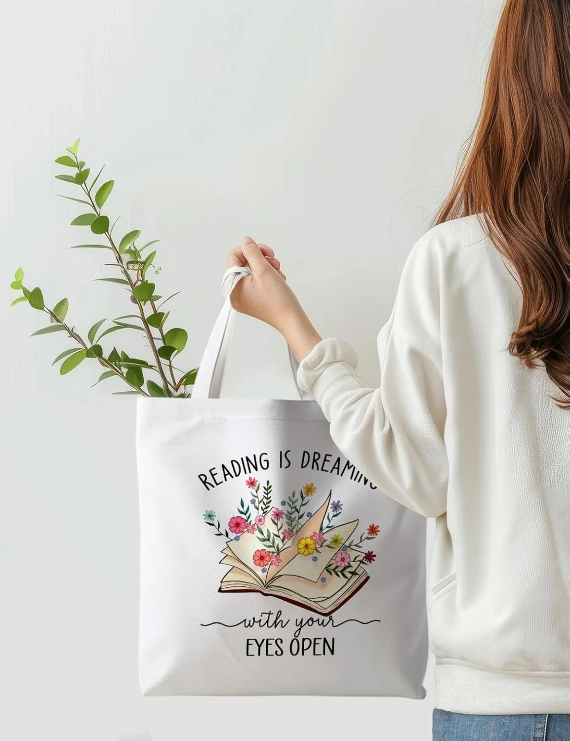 Book Tote Bag, Reading Gifts for Women, Gifts for Reading Lovers Women