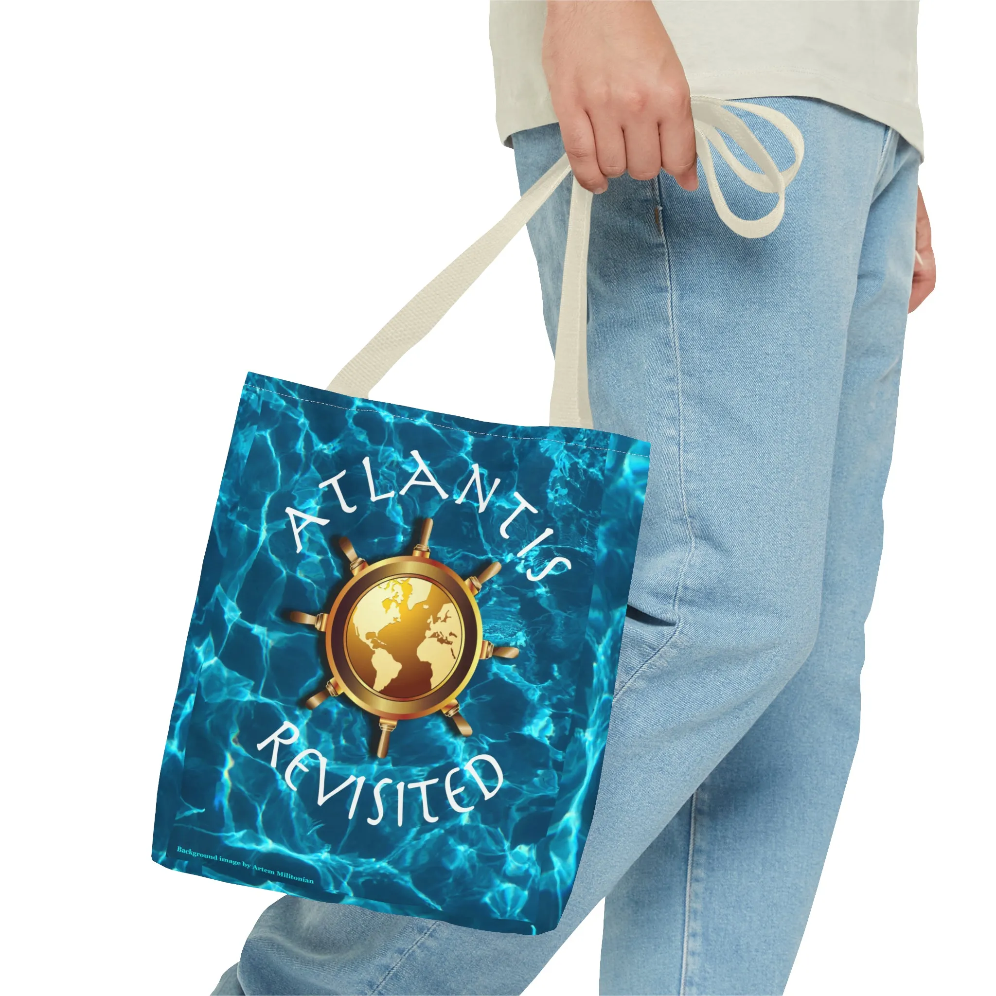 Colorful Polyester Beach and Travel Tote Bag