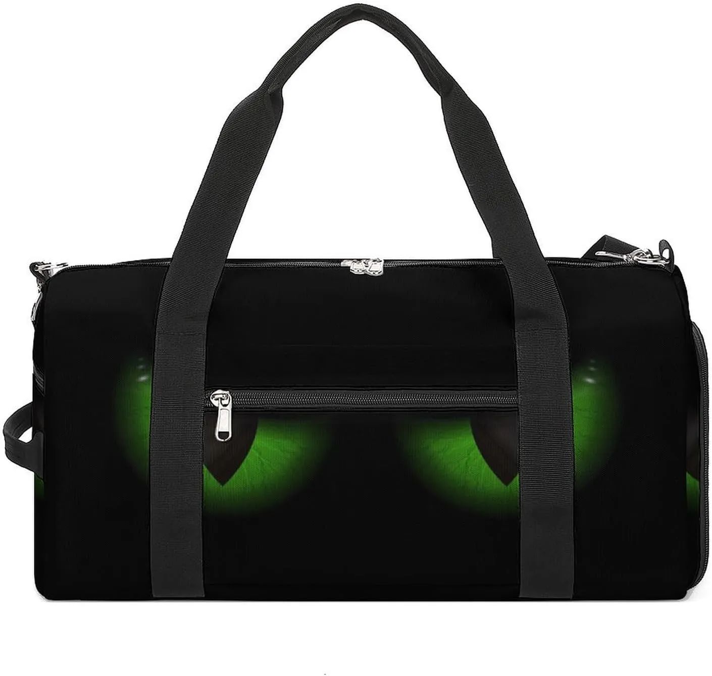 Green Evil Eyes Background Duffel with Shoe Compartment Lightweight Gym Bag for Women Men