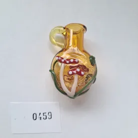 Handblown Glass Mushroom Potion Bottle Necklace - Renaissance Faire Accessories