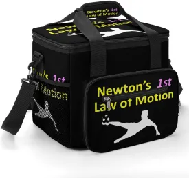 Newton's First Law of Motion Cooler Bag with Handle Portable Lunch Bags Adjustable Crossbody Straps Insulation Tote for Camping