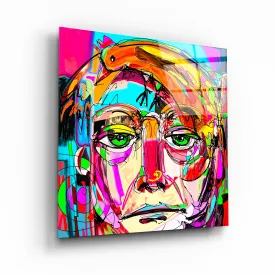 ."Face Illustration-Abstract". Designer's Collection Glass Wall Art