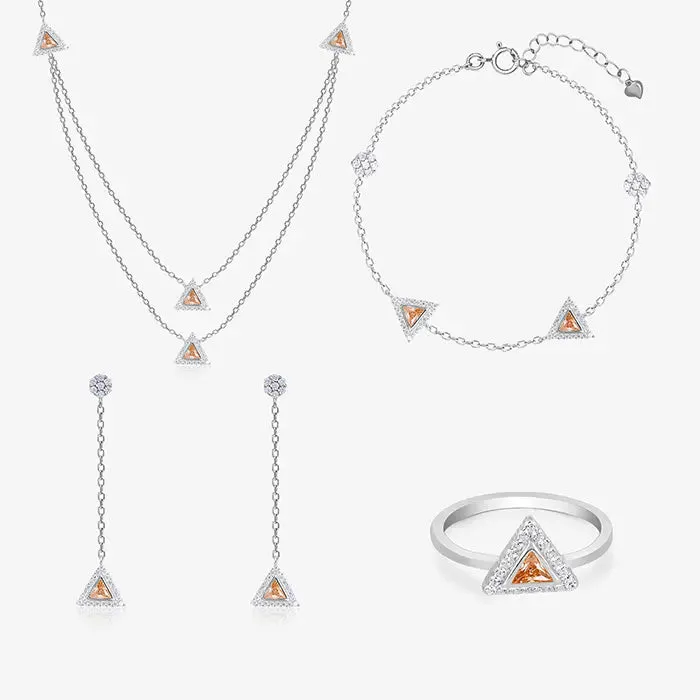 Radiance Triangular Jewellery Set