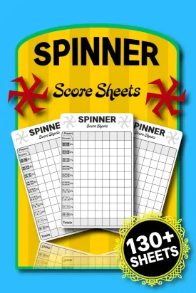Spinner Score Sheets: 130  Score Pads for Scorekeeping, a Perfect Gift for Spinner Enthusiasts Paperback  November 13, 2024