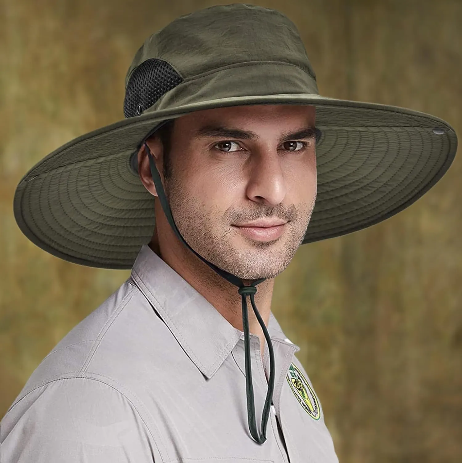 Wide Brim Fishing Sun Hat for Men Women, UPF 50  Waterproof Bucket Boonie Hat Hiking Camping Safari Garden Beach